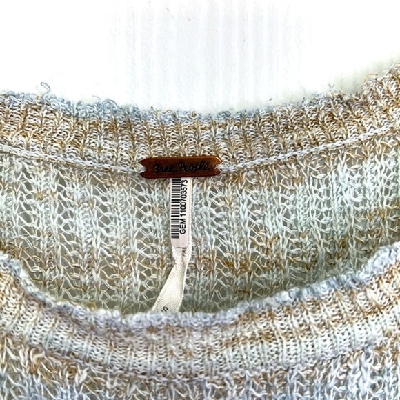 Free People - High Low Sleeveless Boho Stripe Sweater Tunic Size Small - Picture 11 of 14